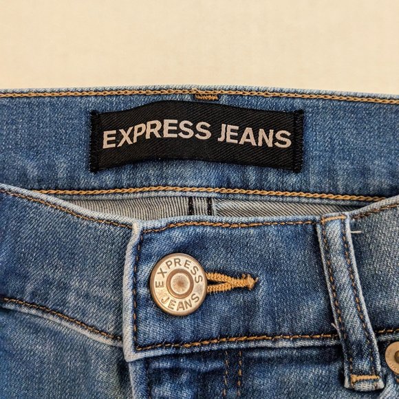 EXPRESS Women's Ankle Legging Distressed Jeans  Size 6R  Blue Denim - Picture 4 of 5